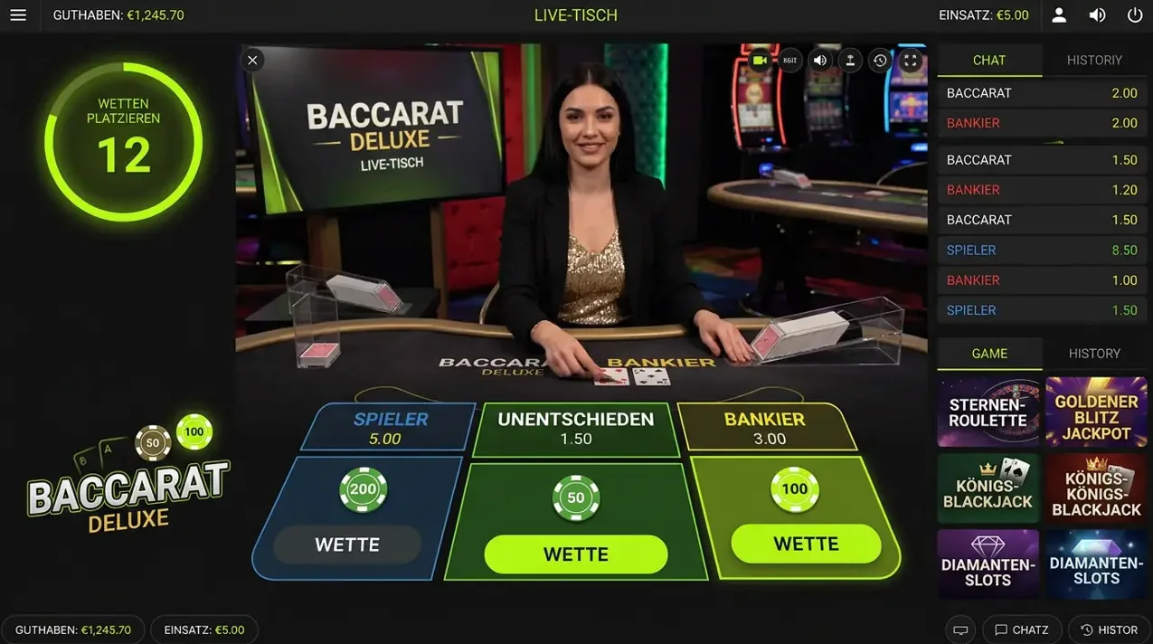 Live Casino im Angebot von Spinmills